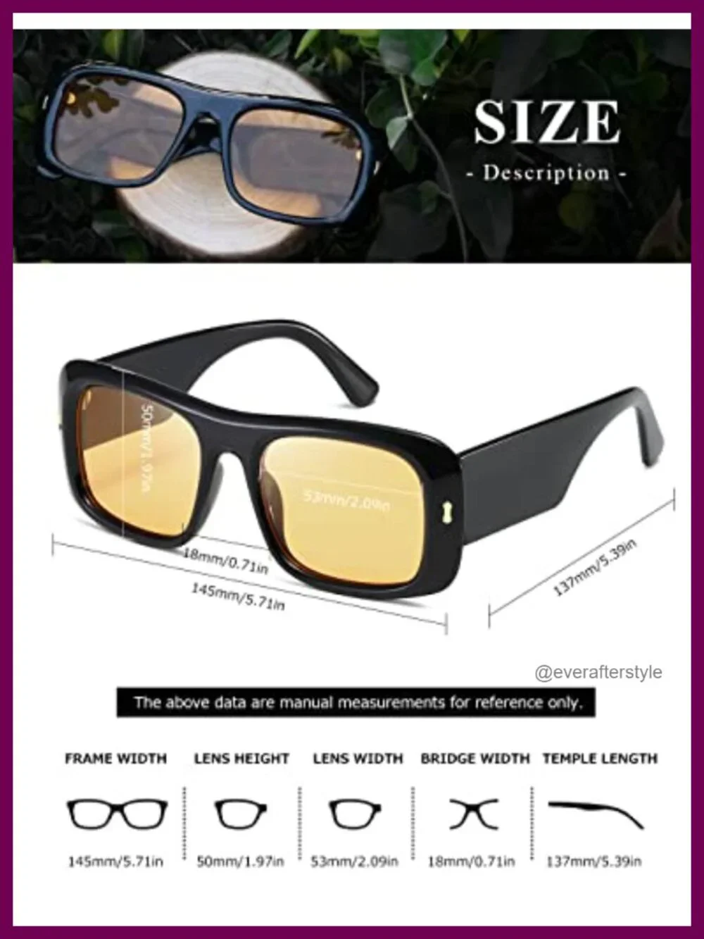 Y2K Oversized Square Sunglasses Fashion Shades UV Protection Shield Frame